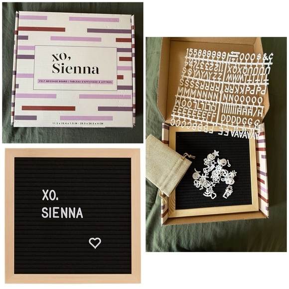 XO, Sienna Other - XO, Sienna Keep Growing Black Felt Letter Board
